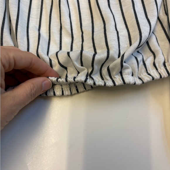 Ardene off the shoulder long sleeve stripped crop top women size XS - Picture 3 of 9